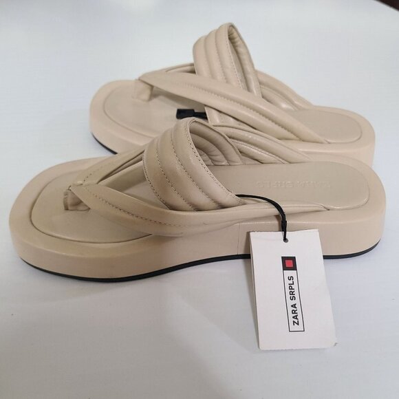 ZARA SNDL 10 BEIGE SIZE 6 | 4603/110 - Picture 5 of 9